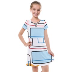 Sketch Line Art Doodles Design Kids  Cross Web Dress by Grandong