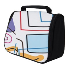 Sketch Line Art Doodles Design Full Print Travel Pouch (small)