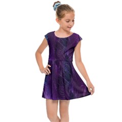 Feather Pattern Texture Form Kids  Cap Sleeve Dress by Grandong