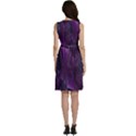 Feather Pattern Texture Form Sleeveless Dress With Pocket View4