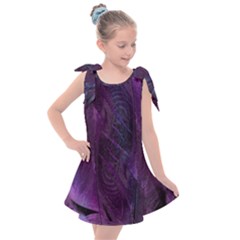 Feather Pattern Texture Form Kids  Tie Up Tunic Dress by Grandong