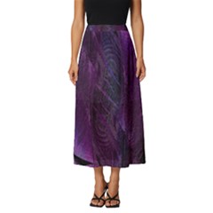 Feather Pattern Texture Form Classic Midi Chiffon Skirt