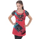 Gaming Console Video Puff Sleeve Tunic Top View1