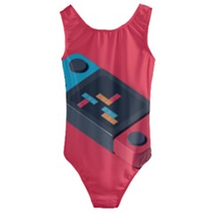 Gaming Console Video Kids  Cut-out Back One Piece Swimsuit by Grandong