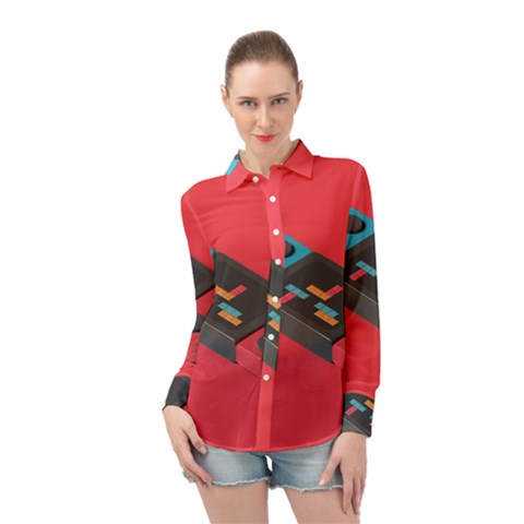 Gaming Console Video Long Sleeve Chiffon Shirt by Grandong