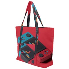 Gaming Console Video Zip Up Canvas Bag by Grandong