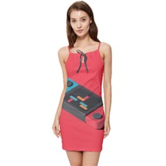 Gaming Console Video Summer Tie Front Dress by Grandong