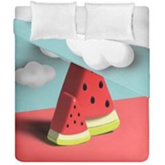 Strawberries Fruit Duvet Cover Double Side (california King Size) by Grandong