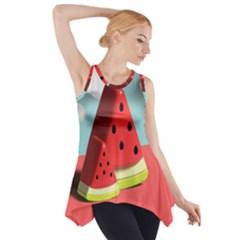 Strawberries Fruit Side Drop Tank Tunic by Grandong