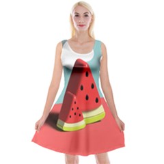 Strawberries Fruit Reversible Velvet Sleeveless Dress by Grandong