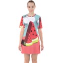 Strawberries Fruit Sixties Short Sleeve Mini Dress View1