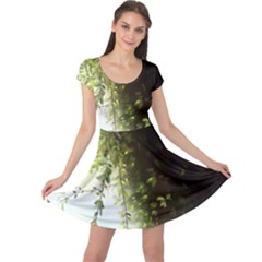 Branch Plant Shrub Green Natural Cap Sleeve Dress by Grandong