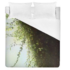 Branch Plant Shrub Green Natural Duvet Cover (queen Size) by Grandong