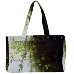 Branch Plant Shrub Green Natural Canvas Work Bag by Grandong