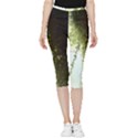 Branch Plant Shrub Green Natural Inside Out Lightweight Velour Capri Leggings  View1