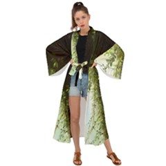 Branch Plant Shrub Green Natural Maxi Kimono