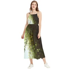 Branch Plant Shrub Green Natural Boho Sleeveless Summer Dress by Grandong