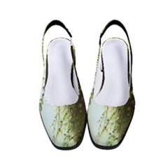 Branch Plant Shrub Green Natural Women s Classic Slingback Heels by Grandong