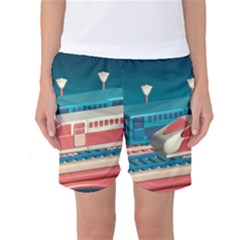 Bridge Transportation Train Toys Women s Basketball Shorts by Grandong