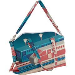 Bridge Transportation Train Toys Canvas Crossbody Bag by Grandong