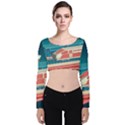 Bridge Transportation Train Toys Velvet Long Sleeve Crop Top View1