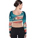 Bridge Transportation Train Toys Velvet Long Sleeve Crop Top View2