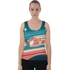 Bridge Transportation Train Toys Velvet Tank Top by Grandong