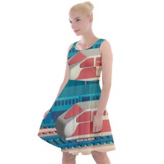 Bridge Transportation Train Toys Knee Length Skater Dress by Grandong