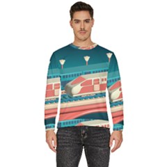 Bridge Transportation Train Toys Men s Fleece Sweatshirt by Grandong