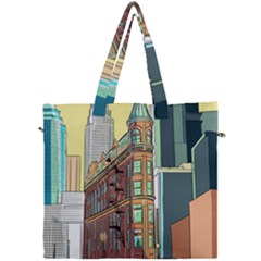 Building Urban Architecture Tower Canvas Travel Bag by Grandong