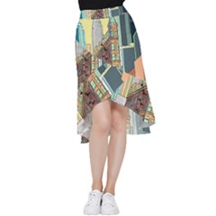 Building Urban Architecture Tower Frill Hi Low Chiffon Skirt by Grandong