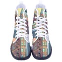 Building Urban Architecture Tower Men s High-Top Canvas Sneakers View1