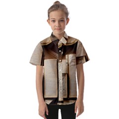 Generated Desk Book Inkwell Pen Kids  Short Sleeve Shirt by Grandong