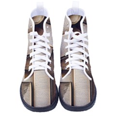 Generated Desk Book Inkwell Pen Men s High-top Canvas Sneakers by Grandong