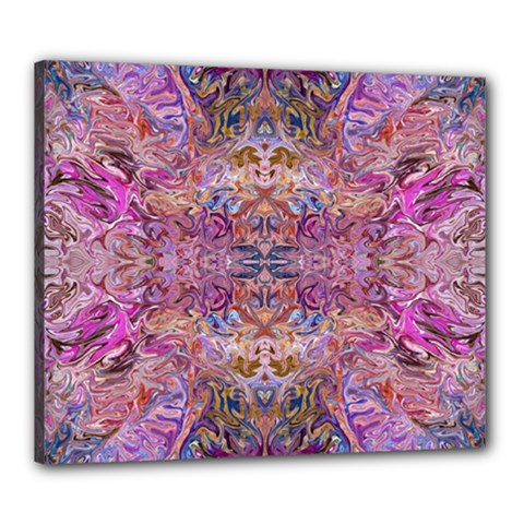 Fuchsia Intarsio Canvas 24  X 20  (stretched) by kaleidomarblingart