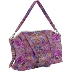 Fuchsia Intarsio Canvas Crossbody Bag by kaleidomarblingart