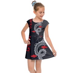 Dragon  Kids  Cap Sleeve Dress by Sonugujjar