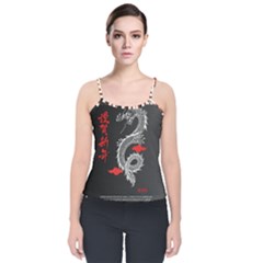 Dragon  Velvet Spaghetti Strap Top