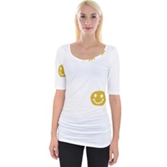 A Positive Sign Wide Neckline Tee