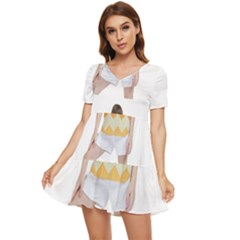 Screenshot 20230716 141722 Tiered Short Sleeve Babydoll Dress by 3147318