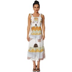 Kid s Dress Tie-strap Tiered Midi Chiffon Dress