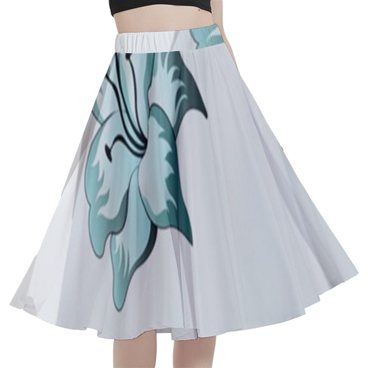 Shiva A-Line Full Circle Midi Skirt With Pocket