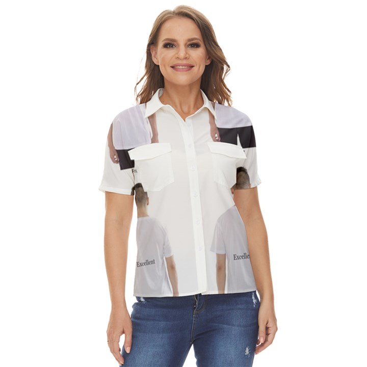 Screenshot 20230716 184009 Screenshot 20230716 184222 Women s Short Sleeve Double Pocket Shirt