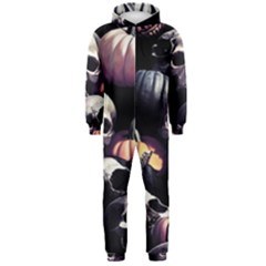 Halloween Party Skulls, Demonic Pumpkins Pattern Hooded Jumpsuit (men)