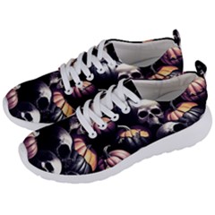 Halloween Party Skulls, Demonic Pumpkins Pattern Men s Lightweight Sports Shoes by Casemiro