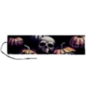 Halloween party skulls, Demonic pumpkins pattern Roll Up Canvas Pencil Holder (L) View1