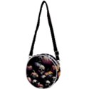 Halloween party skulls, Demonic pumpkins pattern Crossbody Circle Bag View1