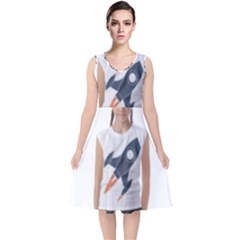 Img 20230716 195940 Img 20230716 200008 V-neck Midi Sleeveless Dress  by 3147330