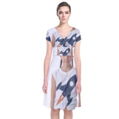 Img 20230716 195940 Img 20230716 200008 Short Sleeve Front Wrap Dress by 3147330