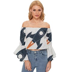 Img 20230716 190400 Img 20230716 190422 Off Shoulder Flutter Bell Sleeve Top